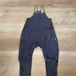 Free People FP Movement Hot Shot Onesie S Grey Faded Black